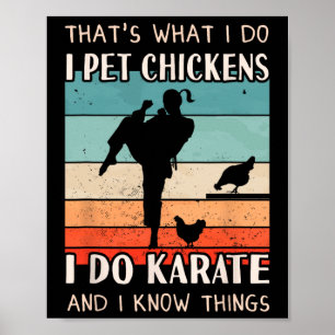 Karate Outfit - Hähnchenzucht Design Frauen Karat Poster
