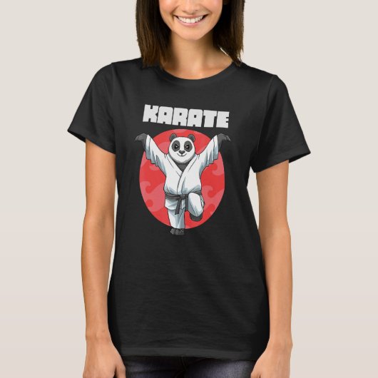 Karate Panda Crane Kick 1 T-Shirt (Vorderseite)