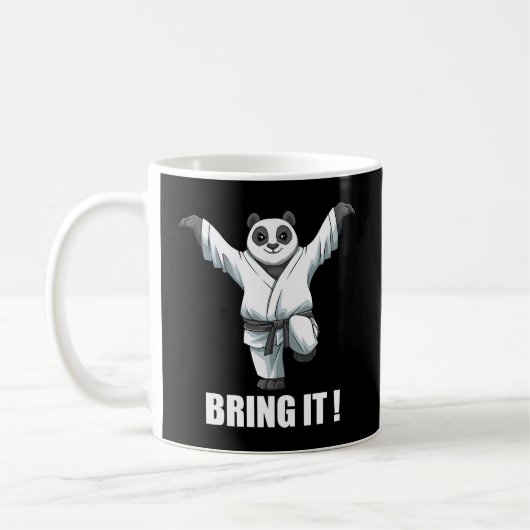 Karate Panda Crane Kick Karate Japanisches Mial Kaffeetasse (Links)