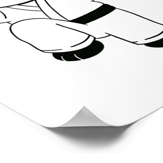 Karate Panda Crane Kick Poster (Ecke)