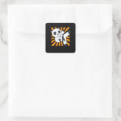 Karate Panda Funny Martial Arts Animal Children Quadratischer Aufkleber (Tasche)