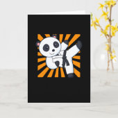 Karate Panda Funny Martial Arts Tierkinder Karte (Gelbe Blume)