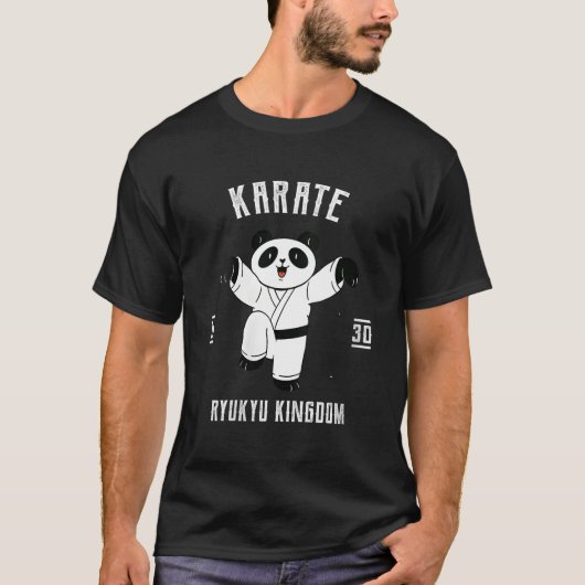 Karate Panda With Belt Karate Japanese Mial T-Shirt (Vorderseite)