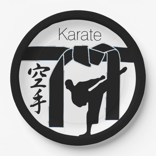 Karate Pappteller (Vorderseite)