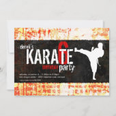 Karate-Party Einladung (Vorderseite)
