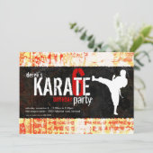 Karate-Party Einladung (Stehend Vorderseite)