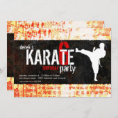 Karate-Party Einladung (Vorne/Hinten)