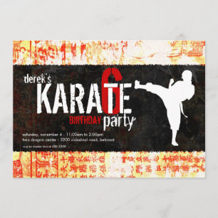 Karate-Party Einladung