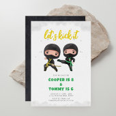 Karate Party Joint Ninja Birthday Einladung