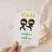 Karate Party Joint Ninja Birthday Einladung