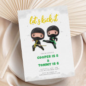 Karate Party Joint Ninja Birthday Einladung
