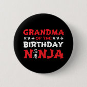 Karate Party Kinder Oma des Geburtstages Ninja Button (Vorderseite)
