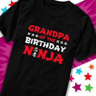 Karate Party Kinder Opa des Geburtstags Ninja T-Shirt