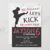 Karate-Party zum Geburtstag Einladung (Vorderseite)