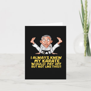 Karate Pay Off Funny Martial Arts Cartoon Kunst Karte
