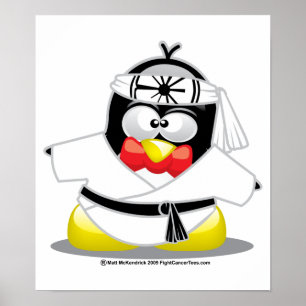 Karate Penguin Poster