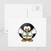 Karate Penguin Postkarte (Vorne/Hinten)