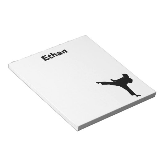 Karate Personalisiert Notepad Notizblock (angewinkelt)