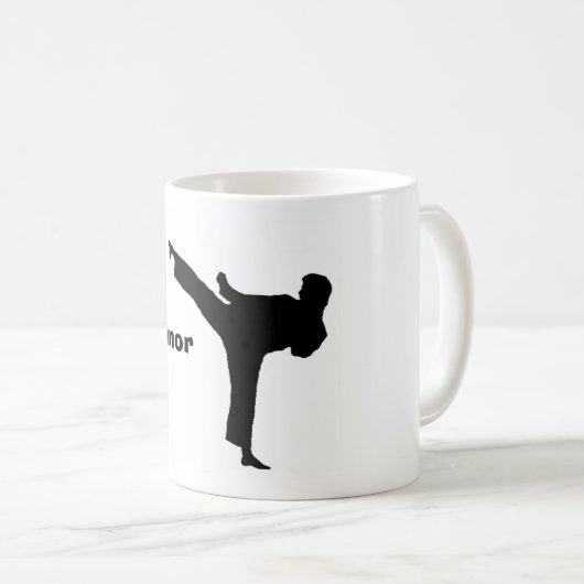 "Karate-" personalisierte Tasse (VorderseiteRechts)