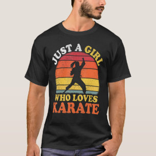 Karate Player Vintag nur ein Mädchen, die Lieben K T-Shirt