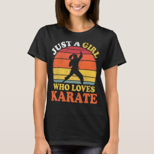 Karate Player Vintag nur ein Mädchen, die Lieben K T-Shirt