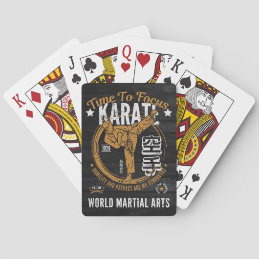 Karate Playing Cards - Zeit zum Fokus Spielkarten (Rückseite)
