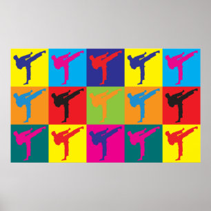 Karate-Pop-Kunst Poster