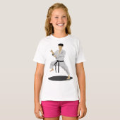 Karate Pose Girls T - Shirt (Vorne ganz)