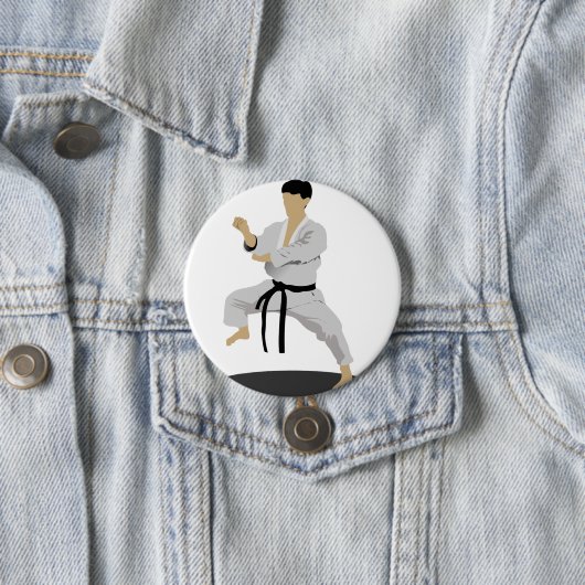 Karate-Pose-Knopf Button (Beispiel)