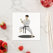 Karate Pose Paper Napkins Serviette (Beispiel)