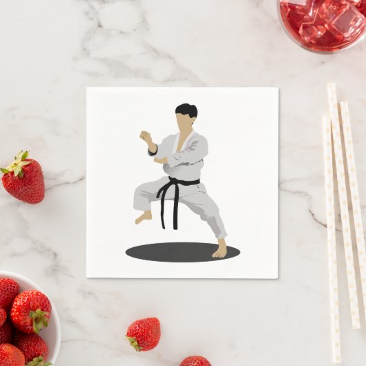 Karate Pose Paper Napkins Serviette (Beispiel)