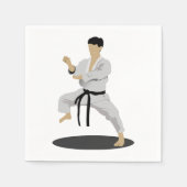 Karate Pose Paper Napkins Serviette (Vorderseite)