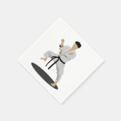 Karate Pose Paper Napkins Serviette (Ecke)
