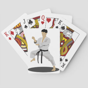 Karate-Pose-Spielkarten Spielkarten