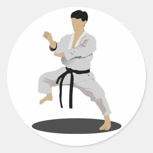 Karate Pose Stickers (Vorderseite)