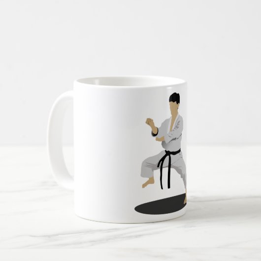 Karate Pose Tasse (Vorderseite Links)