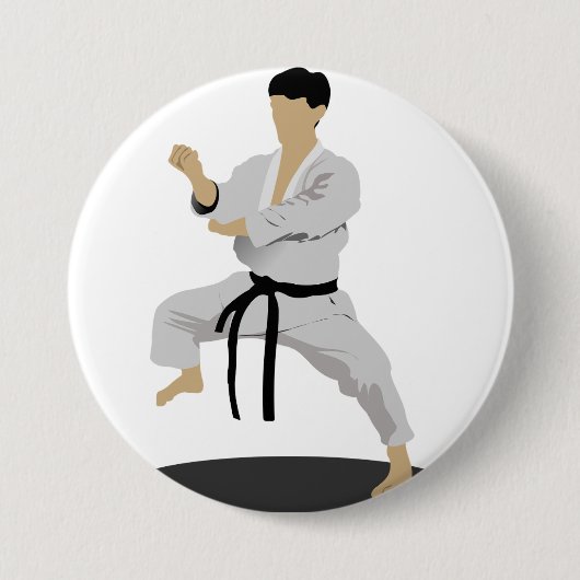 Karate-Pose-Taste Button (Vorderseite)