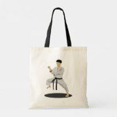 Karate Pose Tote Bag Tragetasche (Rückseite)