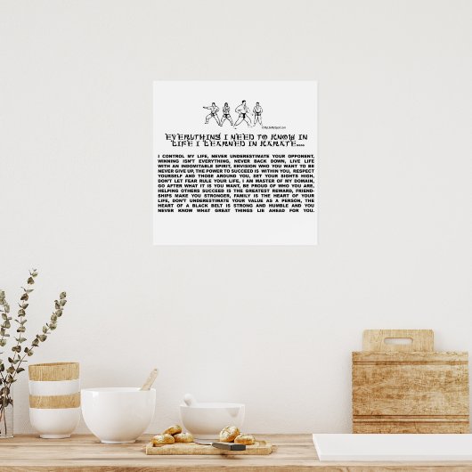 KARATE POSTER (Küche)
