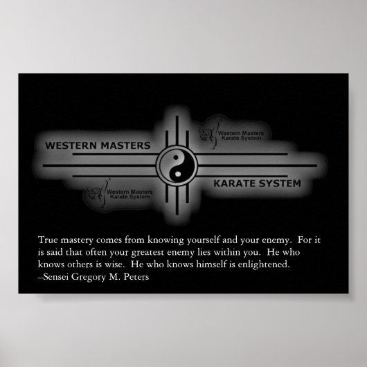 Karate-Poster Poster (Vorne)