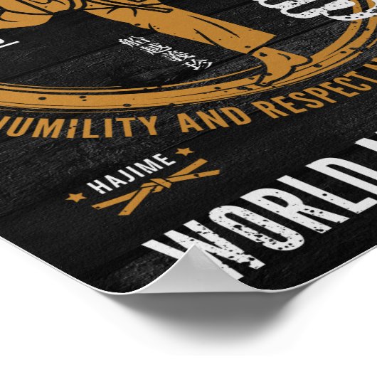 Karate Poster - Zeit zum Fokussieren (Ecke)