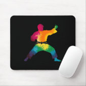 Karate Practitioner Krawatte-Farbstoff Martial Art Mousepad (Mit Mouse)