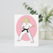 Karate Princess Postkarte (Stehend Vorderseite)