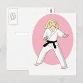 Karate Princess Postkarte (Vorne/Hinten)