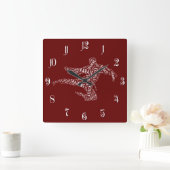 Karate Quadratische Wanduhr (Zuhause)