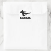 Karate Quadratischer Aufkleber (Tasche)