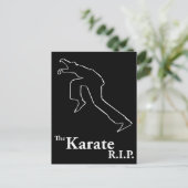 Karate R.I.P Postkarte (Stehend Vorderseite)