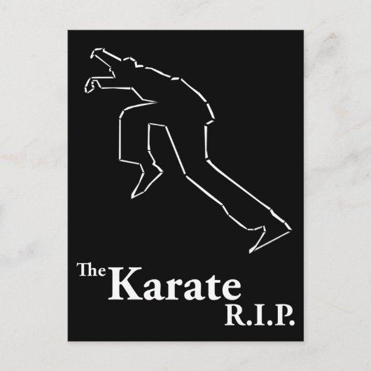 Karate R.I.P Postkarte (Vorderseite)