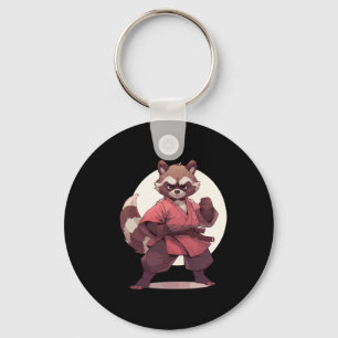 Karate Raccoon Anime Racoon Martial Arts T Martial Schlüsselanhänger