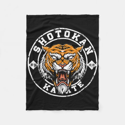Karate Retro Shotokan Vintager Geschenkfan Karate Fleecedecke (Vorderseite)